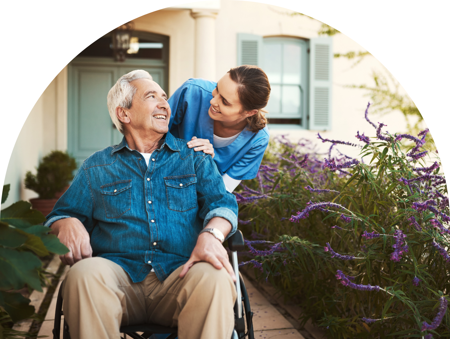 Nurse with old man